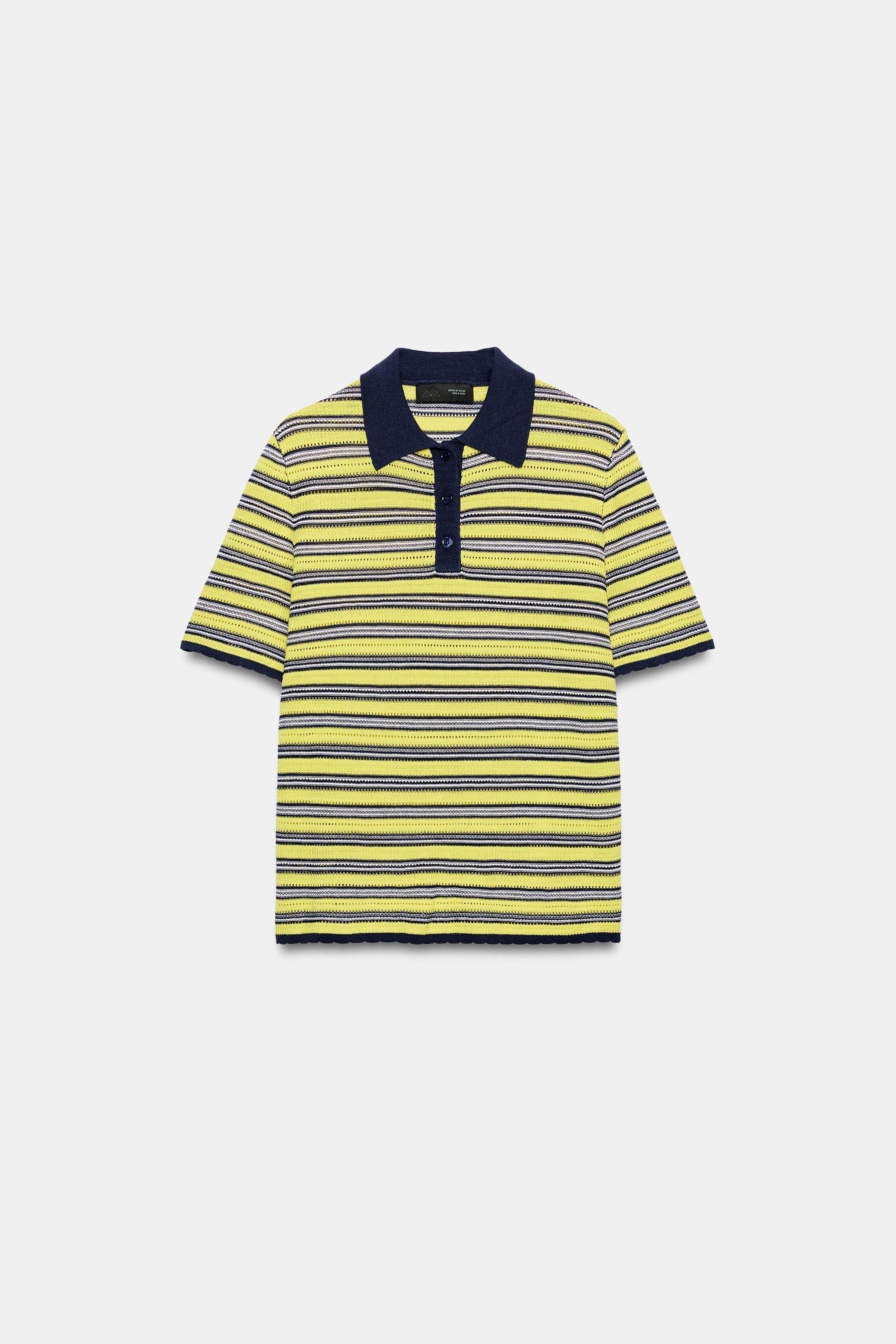 STRIPED KNIT POLO